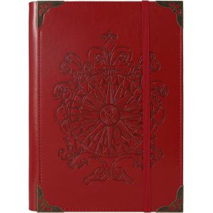 TEPPC-A5 Cahier à 6 Anneaux pour Femmes et Hommes, Journal à Couverture Rigide en Cuir PU, Boussole Vintage Journaux, Cahiers à Lignes pour l'École, Agenda, Voyage, Travail, Organiseur - Neuf