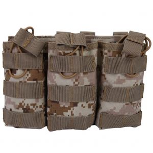 Pochette Molle A Triple Ouverture Pour Chargeur, Sac Militaire Pour Gilet, Accessoire D'exterieur (Aor1) - Neuf