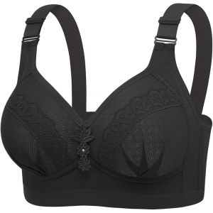 Women's New Plus Size No Underwire Top Bra Thin Breathable Big Breasts To Show Small Beauty Back Four Soutien-Gorge Resse Sein Soutien Gorge Dos Nu, Soutien Gorge Rembourre Sans Armature - Neuf