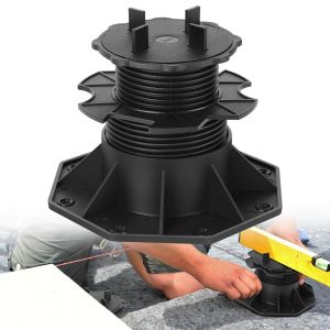 50pcs Plots r&eacute;glables 65-140mm Plot pour dalle r&eacute;glable Pour pierre et carrelage Noir - Neuf