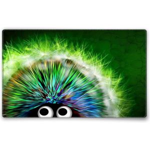 Tapis De Souris L 36 X 25 Cm, Mouse Pad, Motif Hérisson Vert, Tapis De Souris En Tissu, Antidérapant, Silencieux, Le Jeu Vidéo, Bureau, Home Office, Lavable, Enroulable, Cousu - Neuf