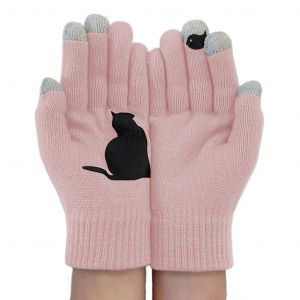 Femmes Hiver Tricoté Écran Tactile Gants Drôle Pour Dessin Animé Créatif Pour Chat Oiseau Patchwork Irrégulier Pour Palm Outdoor Wa - Neuf