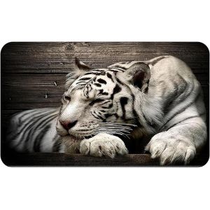 KAL-Tapis De Souris S 24 X 20 Cm, Petit Mouse Pad, Tigre Blanc, Tapis De Souris En Tissu, Antidérapant, Silencieux, Le Jeu Vidéo, Bureau, Home Office, Lavable, Enroulable, Découpé Laser - Neuf