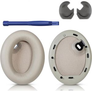 KAL-Coussinets De Rechange Pour Casque Sony Wh-0Xm4 (Wh1000Xm4), Coussinets En Cuir Protéiné Plus Doux, Mousse À Mémoire De Forme, Épaisseur Supplémentaire (Doré) - Neuf