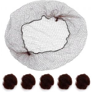 Chignon En Maille De Cheveux,100 Pièces Filets À Cheveux Invisibles,Élastique De Bord De Maille De 20 Pouces Pour Les Femmes,Les Filles - Neuf