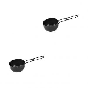 Lot De 2 Mini Woks, Poeles D'exterieur, Ustensiles De Cuisine De Camping, Petites Casseroles, Poeles En Fonte - Neuf