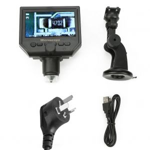 Microscope numerique portable G600 4,3"" avec loupe 1-600X, ecran LCD 1080P, 100-250 V (prise AU) - Neuf
