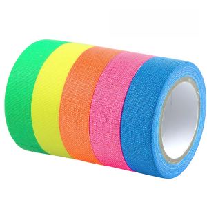 Cuiv-Rubans De Fluorescent,Bande De Tissu Fluorescent,Rubans Adhésifs En Ruban Néon Bande Fluorescente Uv Blacklight Réactive Neon De Tapes Pour Les Parties Décoration (12,7 Mm X 5 M Par Rouleau) - Neuf
