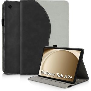 &Eacute;tui En Cuir Pu Pour Galaxy Tab A9+ Plus 11 Pouces 2023 Avec Support Fonction, Housse De Protection Ultra Fin Avec Porte-Pencil Samsung Tab Noir - Neuf