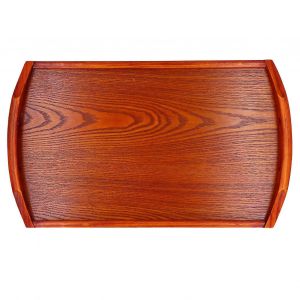 Rectangulaire En Bois Au Service Des Aliments Et Plateau De Rangement Avec Poign&eacute;e, 16x12 Pouces, Style Rustique Pour Le Restaurant Et La Maison &Agrave; Manger - Neuf