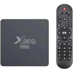 X96Q PRO boitier IPTV (Nouvelle g&eacute;n&eacute;ration) Multim&eacute;dia de Diffusion en continu 2Go/16Go Lecteur x96mini Smart TV Box WiFi, avec Allwinner H313, TV Box Android 10.0 Prend en Charge 4K HD, H256 - Neuf
