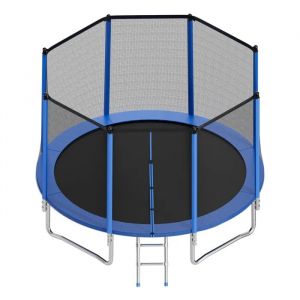 Trampoline D'ext&eacute;rieur Rond 427 X 427 Cm-Duoku-Structure En Acier R&eacute;sistant &Agrave; La Rouille Avec Filet De S&eacute;curit&eacute;-Charge De 204 Kg - Neuf