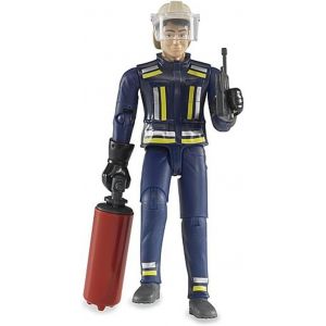 ERYI-60100 - Pompier Avec Accessoires - 1:16 Figurine Jouet, Homme, Humain, Set De Figurines, Camion De Pompiers, Intervention - Neuf