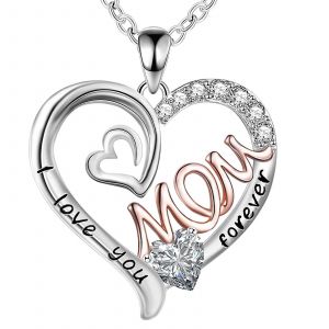 M&egrave;re Collier Cadeaux Pour Maman, Je T'aime Maman Collier Coeur Pendentif Strass Bijoux Avec Bo&icirc;te Cadeau De F&ecirc;te Des M&egrave;res D'anniversaire - Neuf