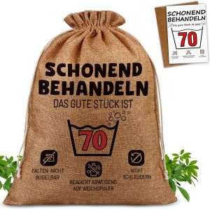 Pochette Cadeau Humoristique 70e Anniversaire Avec Carte D'anniversaire 70 Ans - Cadeaux Pour 70e Anniversaire Homme Femme - Emballage 70e Cadeau D'anniversaire - Traitement Doux 70 (40 X 30 - Neuf