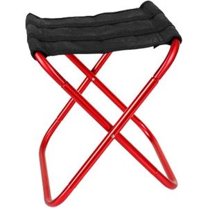 Tabouret De Camping Pliable, Mini Tabouret De Camping, Petit Tabouret Portable En Alliage D'aluminium Oxford, Pour Randonnée, Barbecue, Jardin, Pique-Nique, Plage - Rouge - Neuf
