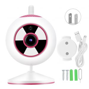 Mini camera de surveillance IP WiFi 1080p, vision nocturne couleur, pour interieur et maison, compatible Onvif 100-240 V - Neuf