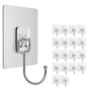 Grand crochet adh&eacute;sif,crochet mural,crochet adh&eacute;sif amovible fort (20pcs) - Neuf