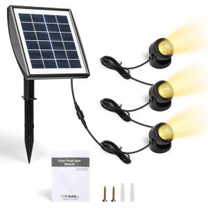 Lampes Solaires For Bassin Ip68 Étanches À Led Submersibles Avec 3 Lampes Led Sous-Marines For Bassin Extérieur - Projecteur De Paysage For Aquarium, Réservoir, Piscine, Jardin (Blanc Chaud 32 - Neuf