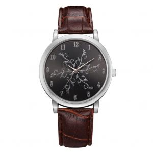 Femmes À La Mode Décontracté Alliage Quartz Montre Pu Band Montre-Bracelet Filles Montres (Marron) - Neuf