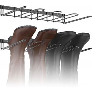 Kgabery-Lot De 2 Supports Muraux En Métal Robuste Pour 4 Paires De Bottes Hautes,Support De Rangement À Chaussures À Suspendre Pour Placard,Entrée,Garage,Vestiaire,Extérieur,Intérieur - Neuf