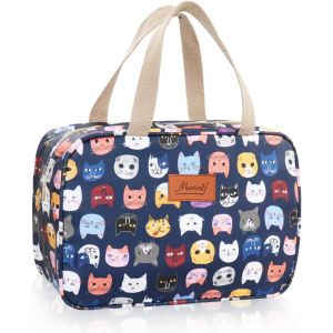 MAA-Trousse de toilette, sac de voyage à suspendre, sac de rangement de salle de bain pour femmes et filles, Mini tête de chat, Sac animal - Neuf