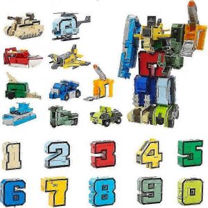 Jouets robots militaires num&eacute;riques 2025 pour gar&ccedil;ons et filles de 3 &agrave; 6 ans avec fonctions d'apprentissage des chiffres de 0 &agrave; 9 - Neuf