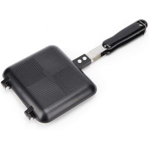 Letnerny-Poêle À Frire Double Face, Machine À Sandwichs De Camping,Poêle À Sandwich,Grille-Pain À Sandwichs Poêle À Sandwichs Poêle À Omelette Antiadhésive Poêle À Griller Pour Petit-Déjeuner - Neuf