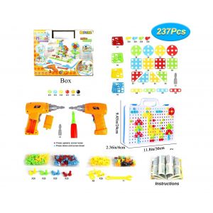 Ensemble de blocs de construction STEM avec perceuse &eacute;lectrique et accessoires d'outillage - Neuf