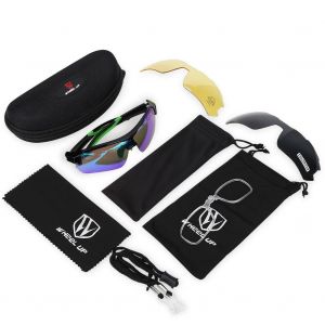 Lunettes De Soleil De Sport En Plein Air Lunettes De V&eacute;lo De Montagne Coupe-Vent Et Anti-Uv (Noir + Vert) - Neuf