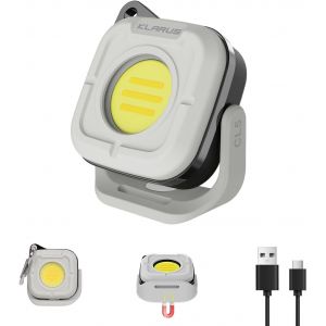 Cmwx-Klarus Cl5 Lampe De Camping Petit, Lampe De Travail Rechargeable 1200 Mah, Lanterne De Camping 650 Lm Avec 8 Modes D'éclairage, Base Magnétique, Fonction Crochet, Ipx5 Pour Camping, Extérieur - Neuf