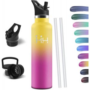 Kalanka-Bouteille Isotherme 1l, Étanche Sans Bpa, Gourde Isotherme, Double Paroi, Bouteille, 18/8 Acier Inoxydable, Gourde Inox, Bouteille D'eau Pour Sport, Randonnée, École, Bureau - Neuf