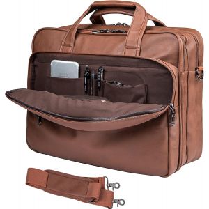 acdsgd-Sac pour ordinateur portable en cuir, pour hommes 15,6 pouces 17,3 pouces, messager, sacoche d'affaires, sac &agrave; main, sac &agrave; bandouli&egrave;re - Neuf