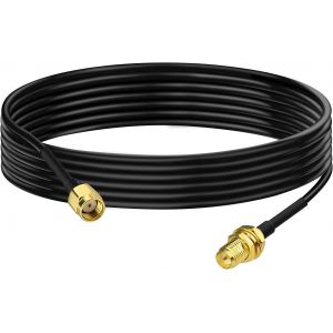 Bin Cable RP-SMA Rallonge Antenne WiFi 2m Adaptateur de RP-SMA Mâle à Femelle RG174 pour Extension Telesurveillance Routeur WiFi Caméra Sécurité IP Carte Réseau sans Fil Mini PCI Express PCIE - Neuf