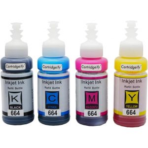 TEPPA-664 Encre Compatible avec Epson 664 (T6641 T6642 T6643 T6644) Cartouches d'encre Multipack, pour EcoTank ET-2500 ET-2550 ET-2600 ET-2650 ET-3600 ET-4500 ET-4550 ET-14000 - Neuf