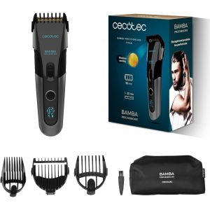 Tondeuse &Agrave; Cheveux Bamba Precisioncare Titan. Lame Rev&ecirc;tue De Titane, Autonomie De 90 Min, &Agrave; 30 Mm, Sans Fil, 3 Peignes De Guidage, &Eacute;cran, Avertissement De Maintenance, Verrouillage - Neuf