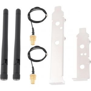 SUBZONAL-Adaptateur d'antenne WiFi 2,4 GHz 5 GHz 5,8 GHz 3dBi MIMO RP-SMA mâle U.FL vers RP-SMA câble PCIE Slot Bracket pour Mini PCI Express - Neuf
