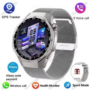 2025 Nouvelle Montre Intelligente Hommes Montre 5 Pro 1.52 Amoled Écran Bluetooth Appel Gps Trajectoire Nfc Fréquence Cardiaque Dynamique Lsland Montres Intelligentes.Silver Milan. - Neuf