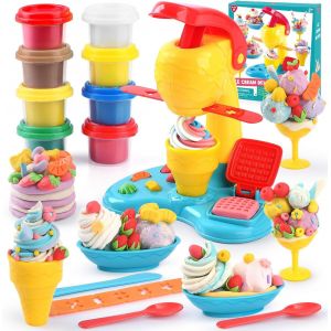 Pate A Modeler Cafeti&egrave;re pour Enfants Accessoire Pate A Modeler Kit Pate A Modeler Enfant 3 AnsP&acirc;te &Agrave; Modeler avec 8 PotsPlasticine Jouet Enfant - Neuf