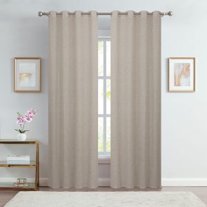 Paire De Voilages Unis - Neuf