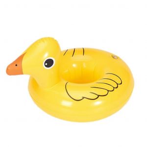 Porte-Gobelet Gonflable En Forme De Petit Canard, Porte-Gobelet Flottant, Porte-Gobelet, Jouet D'ete, Porte-Bouteille, Jouet Pour Enfants, Flotteur De Boisson Amusant - Neuf