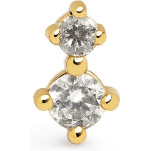 Kal-Boucles D'oreilles Uniques En Zirconias. Argent Sterling 925 Ou Laiton Plaqu&eacute; Or 18 Kt, Orn&eacute;es De Zirconias. Bijoux Pour Femme. - Neuf