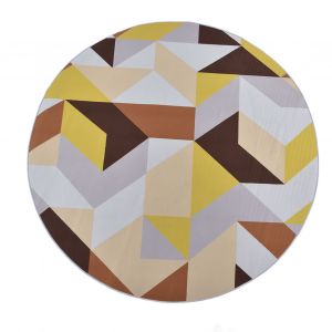 Hjlian Tapis Rond Antiderapant, Tapis D'assise Lavable, Tapis De Chaise Rotray, Tapis De Chambre A Coucher 120 Cm - Neuf