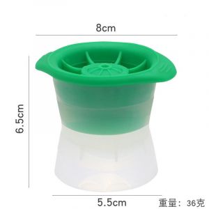 Sphère De Silicone Moule À Glaçons Maison Cuisine Empilable Fusion Lente Boule De Glace Rond Gelée Fabrication Moule Pour Cocktail Verre De Whisky - Type Green 8cm - Neuf