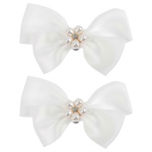 1 Paire Mariage Grand Arc Chaussure Clip Perles Chaussure Boucle Femmes Chaussures Bijoux Cadeau - Neuf