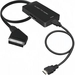 Convertisseur Péritel Vers Hdmi Avec Commutateur 720P/1080P - Adaptateur Pour Moniteur Tv, Projecteur, Lecteur Dvd, Vhs, Stb, Xbox - Neuf
