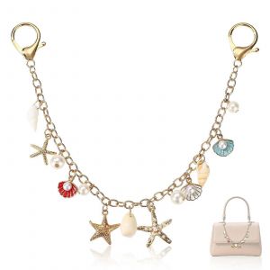 Coloré Océan Shell Sac De Chaîne En Alliage Durable Des Étoiles De Mer À Beachy Sac De Charme Avec Coquillage Perle De Designs Pour Sacs À Main - Neuf