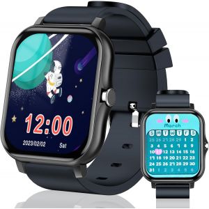 KALANKA-Montre Connect&eacute;e Enfant Garcon Fille, Montre Intelligente Enfants 14 Jeux - Podom&egrave;tre, Musique, R&eacute;veil, Moniteur Sommeil, 20+ Modes de Sport, Smartwatch Cadeau Fille Jouet 3 4 5 6 7 8 9 10 11 - Neuf