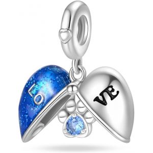 Charm 925 Argent Sterling Pour Bracelet & Collier: Pendentif Papillon Musique &iquest; Hypoallerg&eacute;nique, Anti-Oxydation, Compatible Bijoux Europ&eacute;ens, Cadeau Femme - Neuf