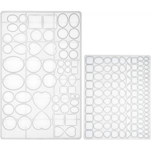 Cabochon Gem Bijoux Moule En Silicone Ovale En Forme De Larme Carr&eacute; C?ur Formes Rondes, Pour Polym&egrave;re, Argile, Travaux Manuels, R&eacute;sine &Eacute;poxy Boucles D'oreilles Pendantes - Neuf